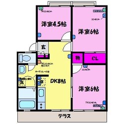 クローネ立山の物件間取画像